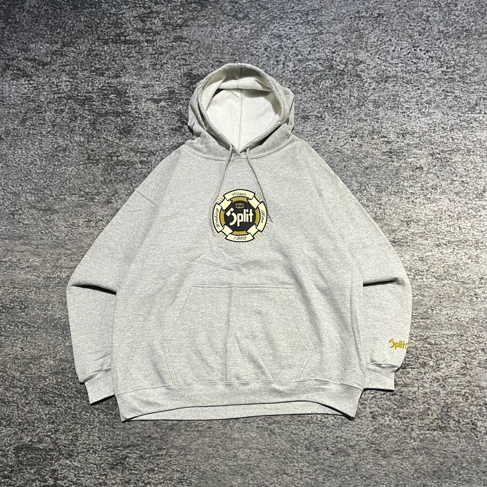 Split Skateboards Sweatshirt Hoodie Gray Large Vintage Y2K 2000s Skater Grunge‎